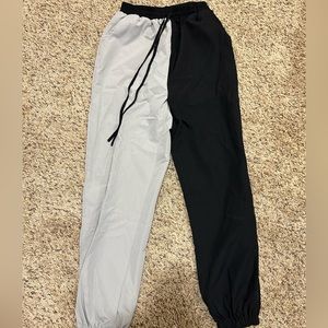 Shein two diffrent color track pants